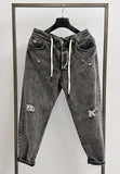 BL11 jeans uomo lavaggio Grigio con coulisse