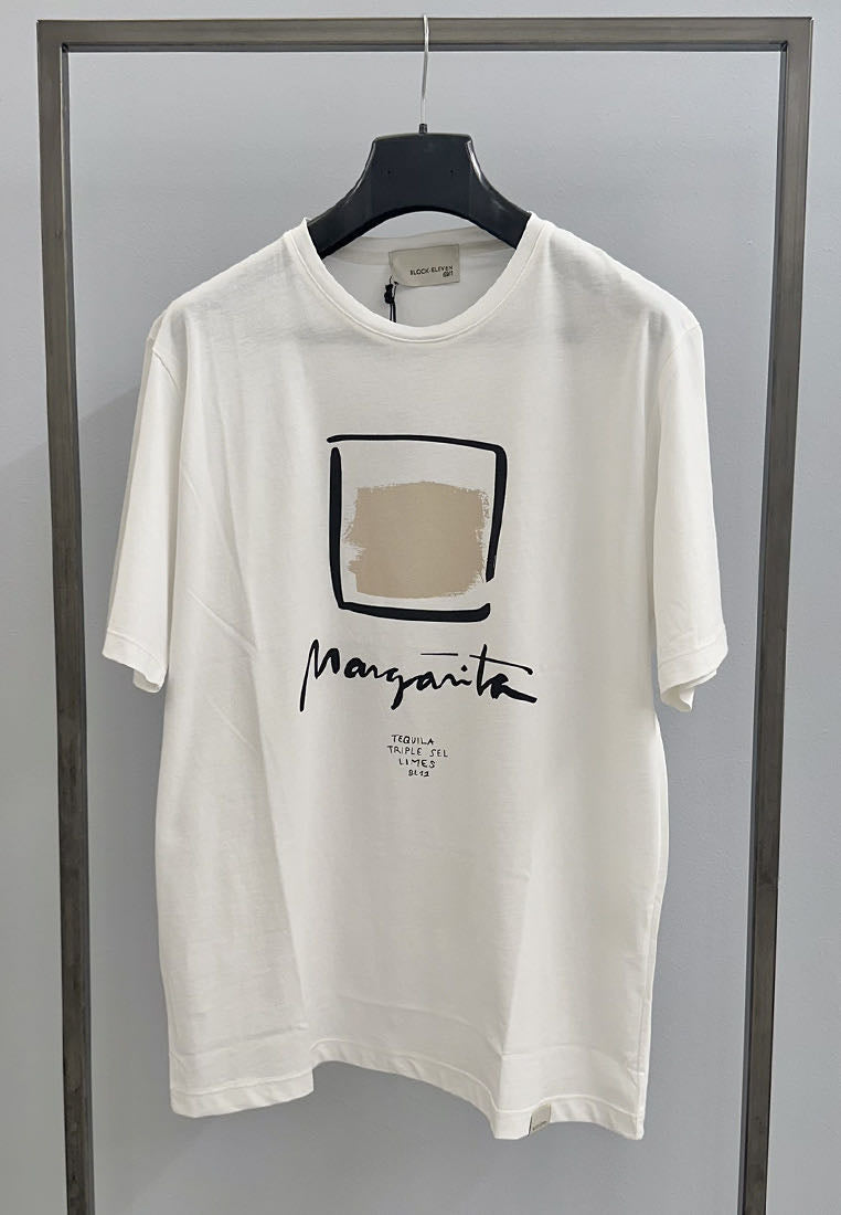 BL11 T-SHIRT UOMO BIANCA STAMPA MARGARITA – Shopaland