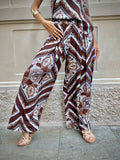 PANTALONE DONNA PALAZZO FANTASIA MORO AZZURRO