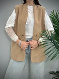 Kikisix gilet donna  over beige