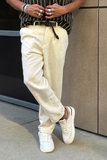 Bl11 pantalone uomo misto lino
