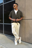 Bl11 pantalone uomo misto lino