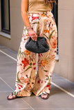 Pantalone donna palazzo  lungo a fiori