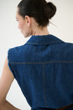 Kikisix gilet donna in denim