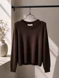 Kikisix donna maglia in viscosa basic girocollo a coste celeste