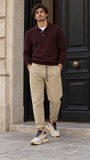 Bl11 uomo pantalone con coulisse Beige