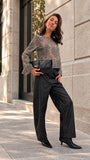You Decide Donna Maglia pizzo maltinto  grigio