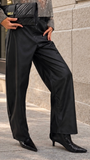 You Decide Donna Pantalone lungo ecopelle stretch nero
