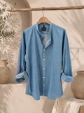 Camicia Uomo Jeans coreana Azzurra
