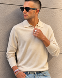 Seinse Uomo Polo extrafine merinos color  gesso