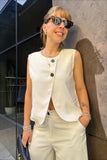 Gilet donna in lino