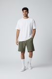 Pont bermuda uomo jogger short lino militare