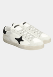 Ama Brand sneakers uomo in pelle bassa modello time bianco logo nero