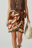 Gonna Donna pareo stampa foulard Monkey