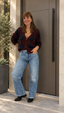 Kikisix cardigan scollo a v con rombo grande