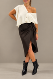 Kikisix Donna Gilet over bottoni gioiello burro KXGL3737BUR burro