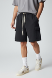 Bl11 Uomo Bermuda Cargo Felpa Nero