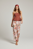 Pantalone donna palazzo  lungo a fiori