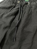 Pont bermuda uomo jogger short lino  nero
