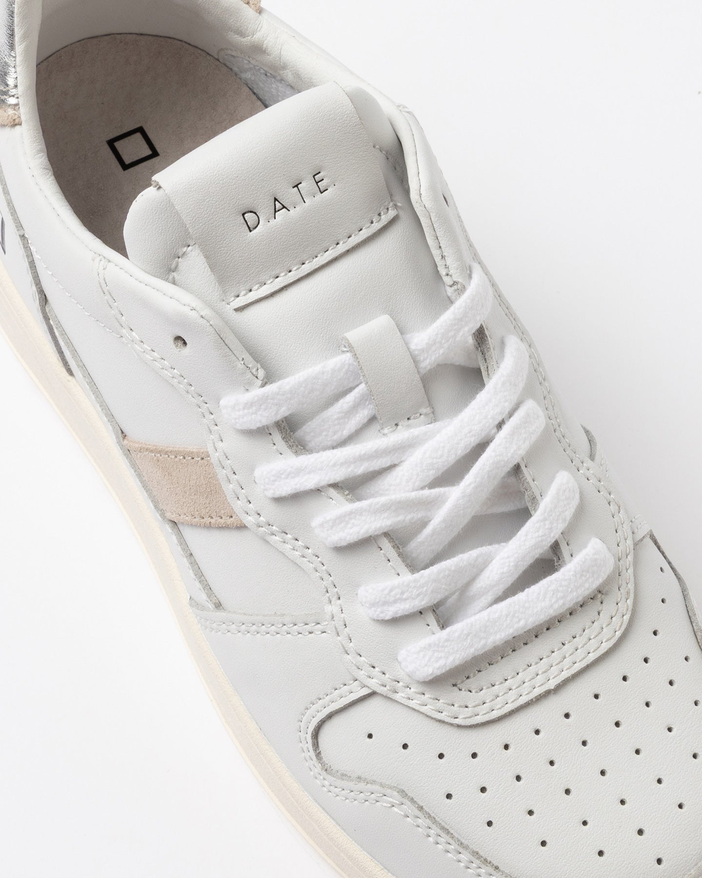 D.a.t.e. Sneakers Scarpe Donna Court 2.0 Basic White-silver