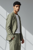 Bl11 uomo giacca tessuto tecnico verde