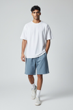 Bermuda uomo in felpa azzurro
