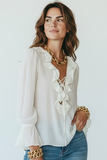 Camicia Donna con rouches mussola leggera