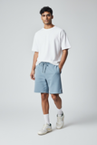 Bermuda uomo in felpa azzurro