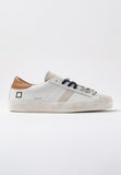D.a.t.e. Sneakers Scarpe Uomo Hill Low Calf White-cuoio