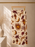 Kikisix gonna donna midi pareo con nodo fantasia arancio astrology