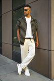 Bl11 pantalone uomo misto lino