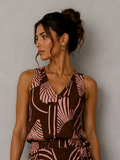 Kikisix donna top fantasia moro e rosa