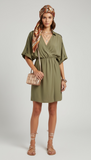 You decide abito donna kimono verde militare
