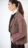 Blazer donna misti lana a quadri