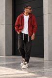 Seinse Uomo Hoodie f e zip FI3436SS terracotta