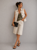 Kikisix donna Bermuda donna in gabardina col burro