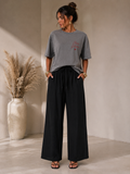 You Decide Donna Pantalone Palazzo Cotone Tencel