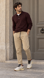 Bl11 uomo pantalone con coulisse Beige