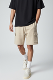 Bl11 Uomo Bermuda Cargo Felpa Avorio