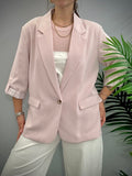 Giacca Blazer Donna manica risvolto bielastico