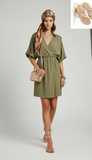 You decide abito donna kimono verde militare