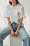 T-shirt donna con ricamo Frullato