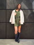kikisix abito camicia donna verde