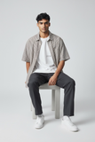 Bl11 camicia overshirt uomo a righe