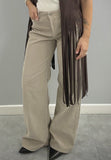 Pont pantalone donna in velluto sabbia