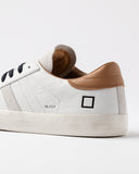 D.a.t.e. Sneakers Scarpe Uomo Hill Low Calf White-cuoio