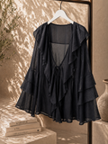 Abito Donna corto con rouches mussola leggera