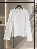 Kikisix t shirt over manica lunga bianco