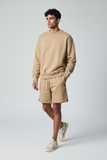 Bermuda uomo in felpa beige