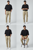 Pantalone uomo con coulisse laccio a fantasia in vita